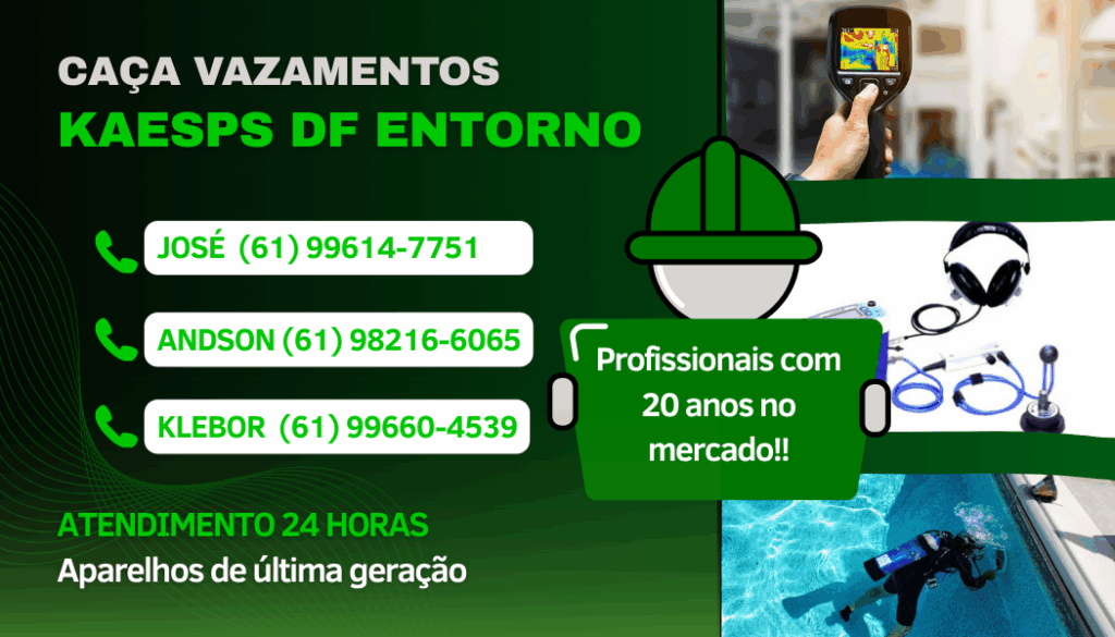 Empresa de caça vazamentos distrito federal e entorno